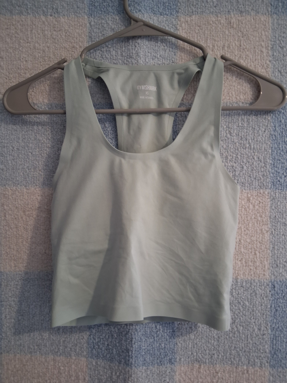 Gymshark Light Sage Racerback Crop Tank